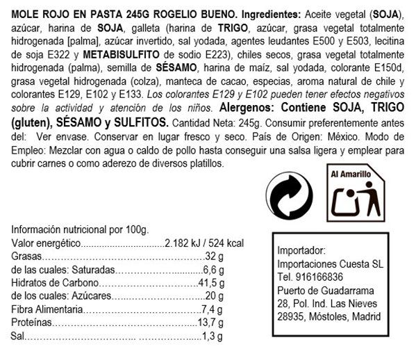 Rogelio Bueno Red Mole Paste 245g-detalle