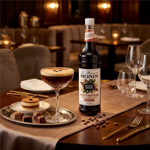 Monin Le Mixeur Espresso Martini Mix PET 1L-lateral