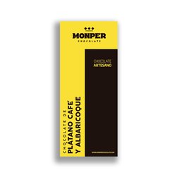 Monper – Chocolate Blanco con Plátano, Café y Albaricoque 85g | Dulce, Frutal y Aromático
