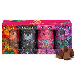 Monty B pack 4 boîtes minis chats truffes chocolat 35 g