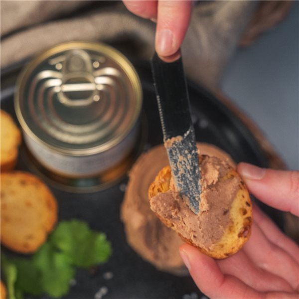 Mousse de foie gras de pato con cebolla confitada 130g.-detalle