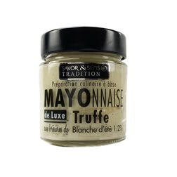Mostaza con trozos de trufa blanca de verano 1,2% 120g.