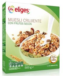 Knuspriges Müsli mit Trockenfrüchten wählen Sie 500g