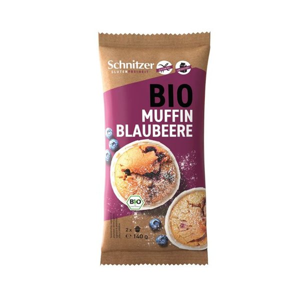 Muffins arandanos s/g Bio 2 unidades 140g Schnitzer-detalle