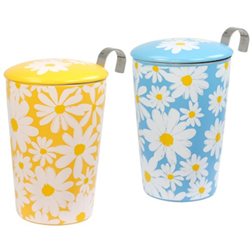 Mug Daisy with filter and lid