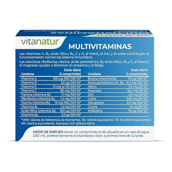 Multivitamins and Minerals 24 Tablets Vitanatur Essential-lateral