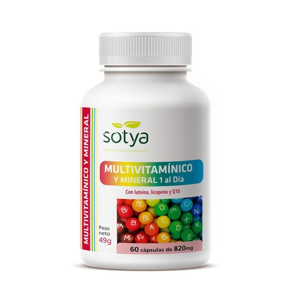 Multivitamin- und Mineralstoffkomplex 820 mg 60 Kapseln Sotya.-lateral