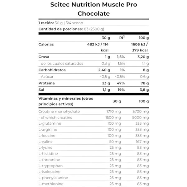 Muscle Pro 2500 Gr-detalle
