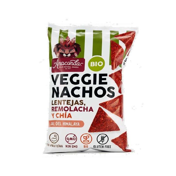Nachos végétariens à la lentille, betterave et chia Bio 125g Anaconda-detalle