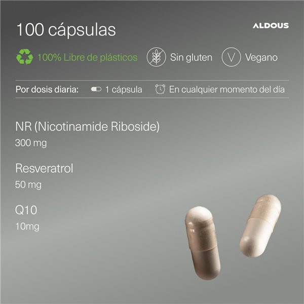 NAD + 100% with Niacinamide, Resveratrol, Q10 - 100 Days - Energy, Anti-Aging-lateral