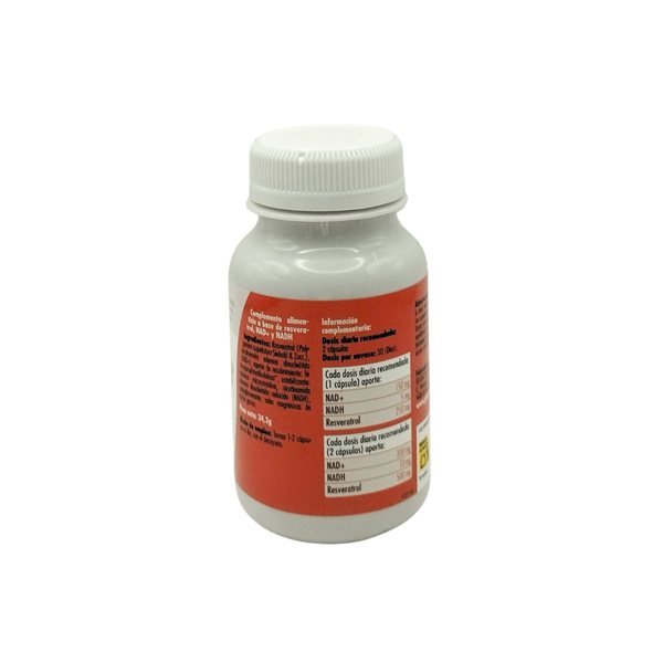 NAD + NADH & Transresveratrol 570mg 60 Kapseln GHF-lateral