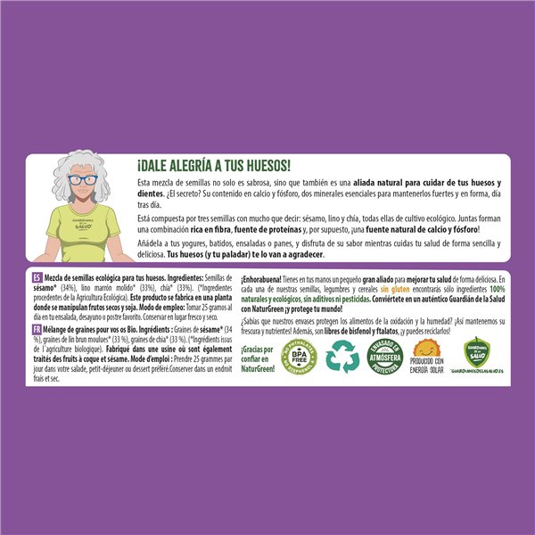 NaturGreen SmartMix Os Bio 175 g-trasera