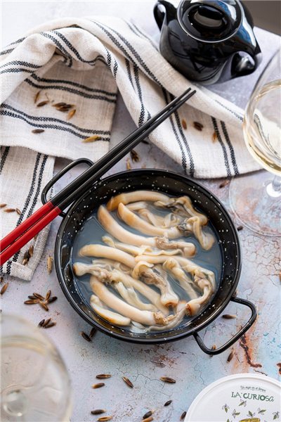 Naturale Schalenmuscheln-lateral