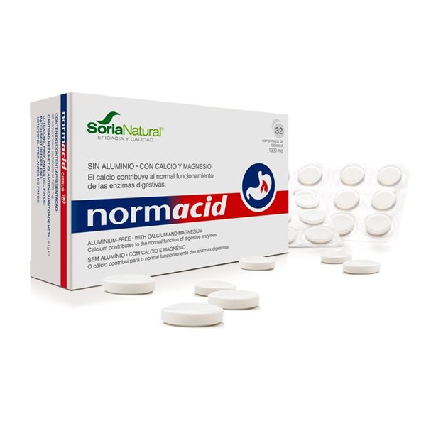 Normacid 1320mg 32 tablets Soria Natural-lateral