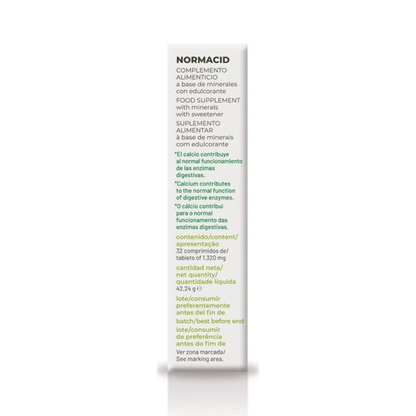 Normacid 1320mg 32 tablets Soria Natural-trasera