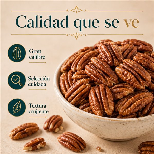 Moitiés de Noix de Pécan - Emballées Sous Vide-izquierda