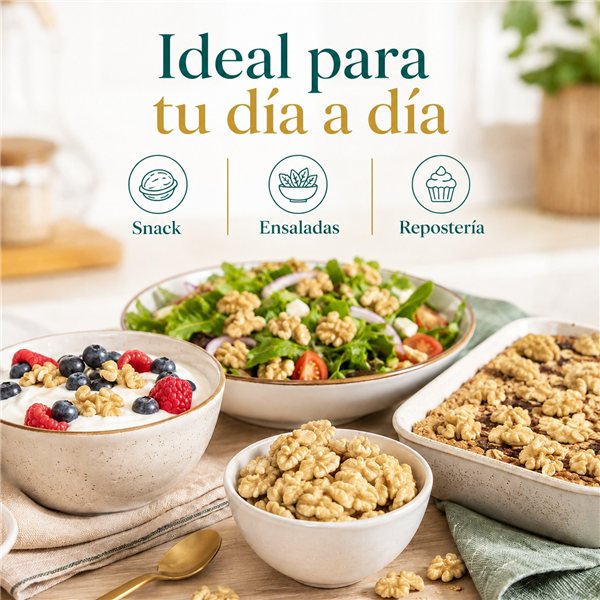 Moitiés de Noix Dorées Premium - Emballage Sous Vide-izquierda