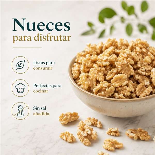 Moitiés de Noix Dorées Premium - Emballage Sous Vide-trasera