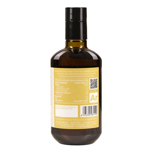 Oleoverse Frühlese Arbequina 500ml-lateral