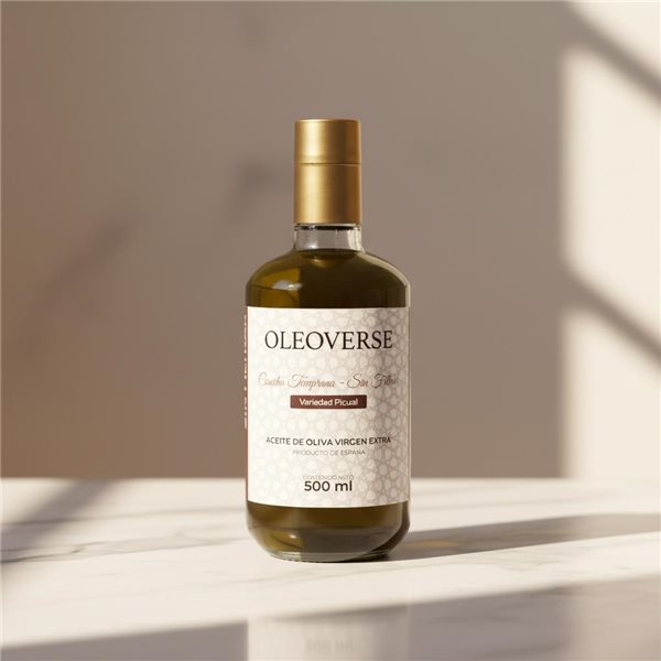 Oleoverse Cosecha Temprana Picual Sin Filtrar 500ml-trasera