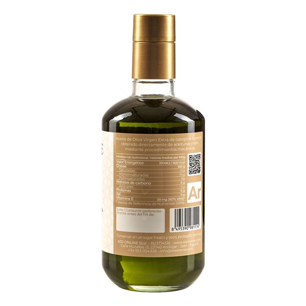 Oleoverse First Arbequina 500ml-lateral