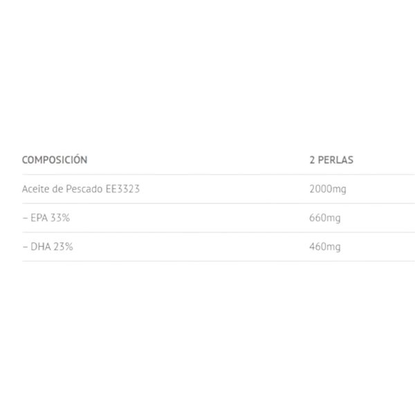 Omega 3 1000 Mg 33% EPA 23% DHA GoldenOmega 100 Perlas-detalle