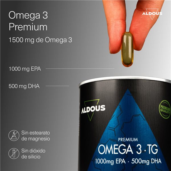 Oméga 3 Capsules Premium - 1000 mg d'EPA et 500 mg de DHA - 150 capsules-detalle
