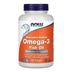Omega-3 Fish Oil Molecularly Distilled 100 Softgels