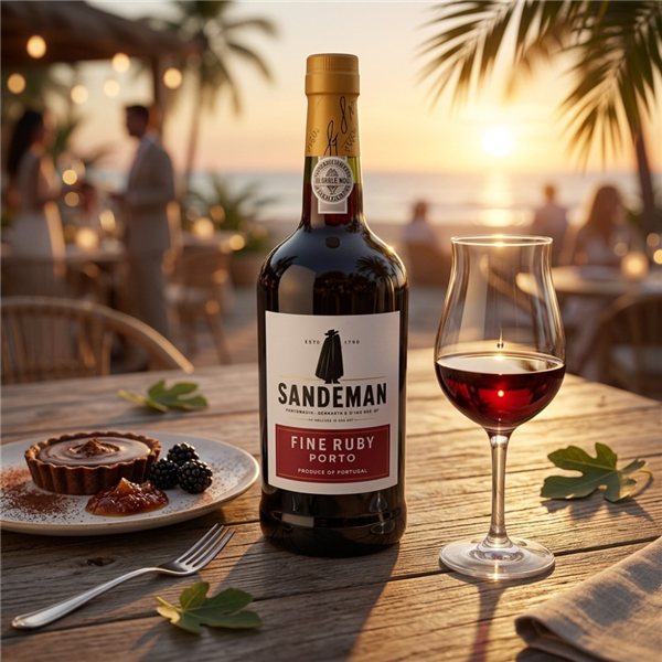 Oporto Sandeman Ruby 75Cl-lateral