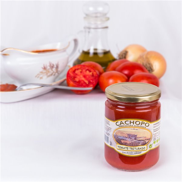 Organic Chopped Tomato, Jar of 680g-lateral