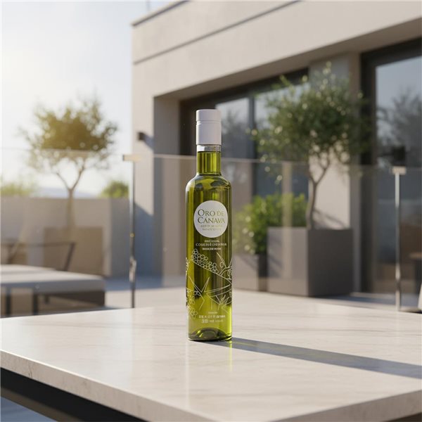 Gold aus Cánava Frühe Ernte Picual Transparent 500 ml-trasera