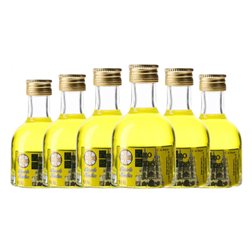 Orujo Aguardiente Año Santo Aguardientes Botellín Miniatura 5 cl Hierbas (Caja de 6 unidades)