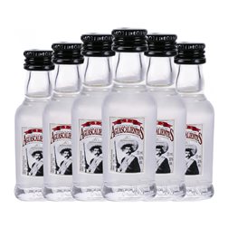 Orujo Aguardiente Antonio Nadal Aguascalientes Silver — Edición Plata Botellín Miniatura 2 cl Ágave (Caja de 6 unidades)