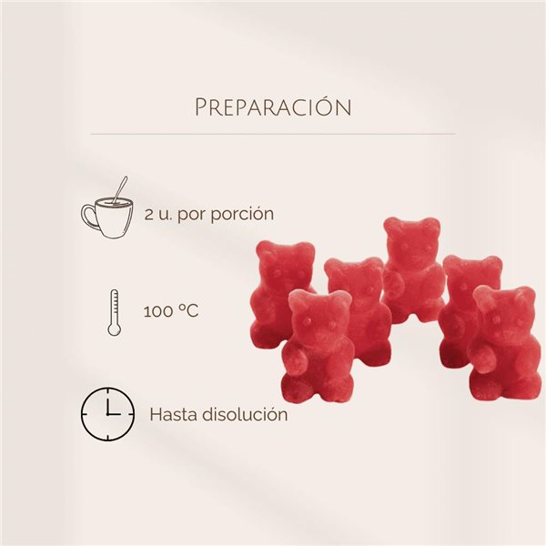 Ositos de Frambuesa y Vainilla - Gominola o Té Soluble-lateral