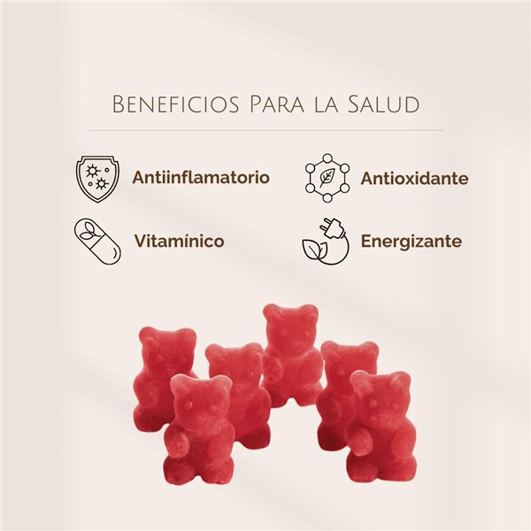 Ositos de Frambuesa y Vainilla - Gominola o Té Soluble-trasera