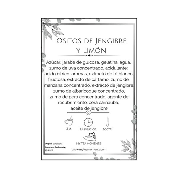 Ositos de Jengibre y Limón - Gominola o Té Soluble-izquierda