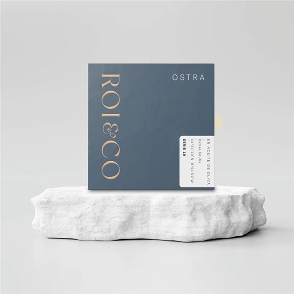 Ostra en aceite de oliva, serie 10, Roi&Co-detalle