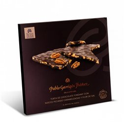 Pablo Garrigos Schokoladenfondant Torte mit Pekannüssen und Fleur de Sel 200g