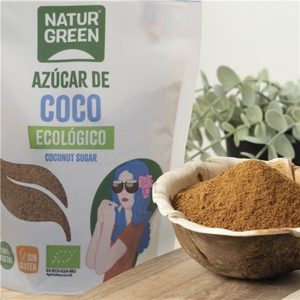 Paquet de 10x Sucre de Coco Biologique 300g NaturGreen-izquierda