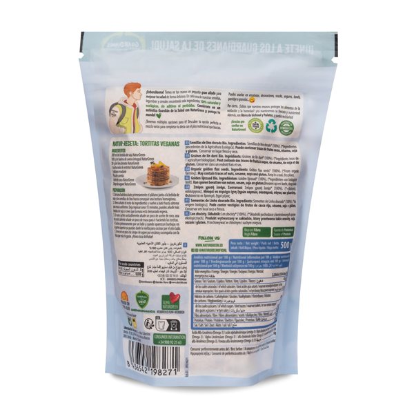 Pack 10x Lino Dorado Ecológico 500g NaturGreen-lateral