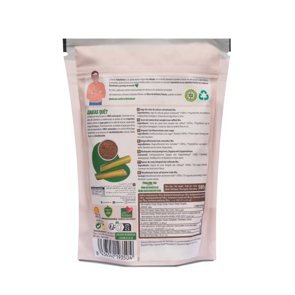 Paquet de 10x Panela Écologique 500g NaturGreen-izquierda