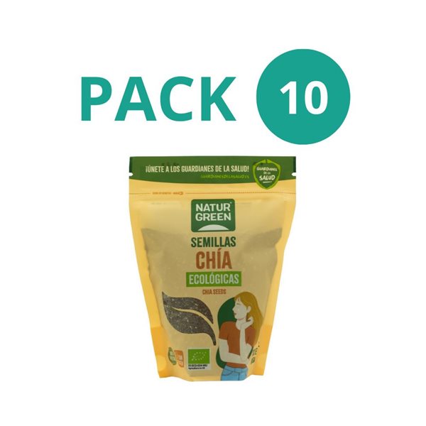 Paquet de 10x graines de chia biologiques 500g NaturGreen-detalle