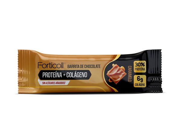 Pack 12x Barrita Proteína Colágeno Caramelo 50 g Forticoll-detalle