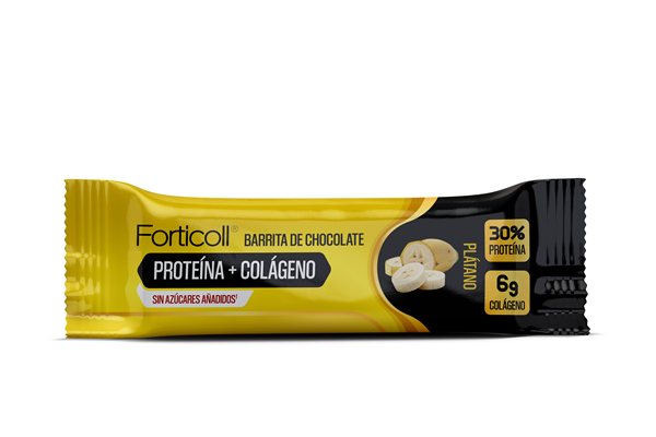 Pack 12x Collagen Protein Bar Banana 50 g Forticoll-detalle