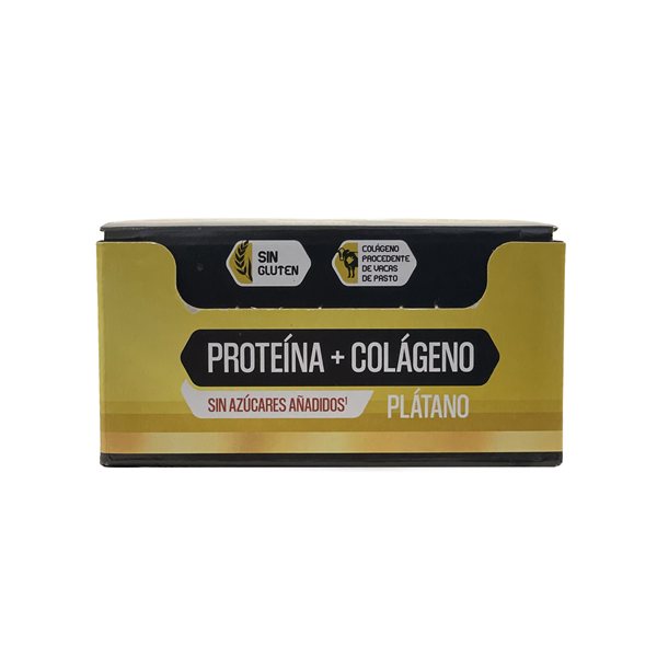 Pack 12x Collagen Protein Bar Banana 50 g Forticoll-trasera
