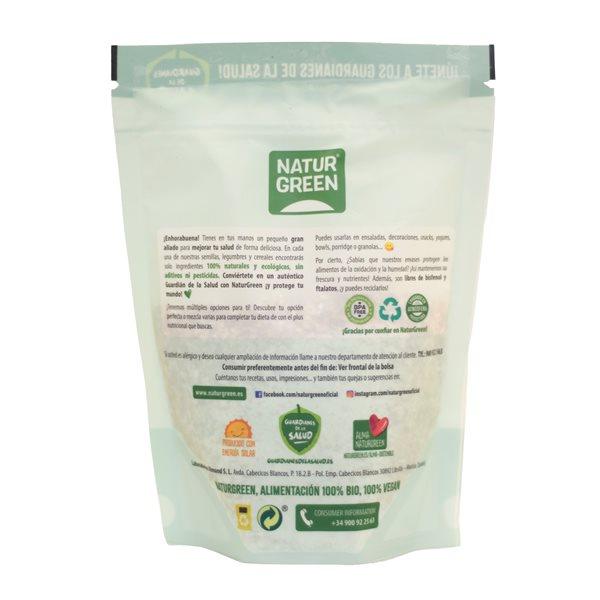 Pack de 10x de flocons de sarrasin bio 250 g NaturGreen-trasera