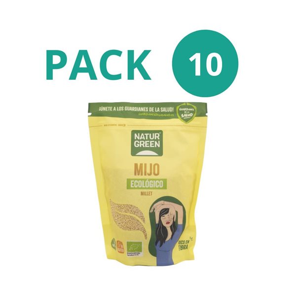 Pack de 10 Mijo Ecológico 500g NaturGreen-izquierda