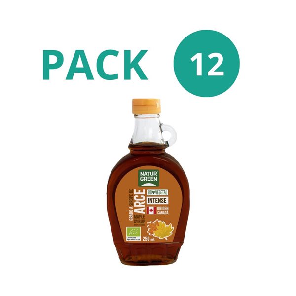Pack 12x NaturGreen Sirop d'érable Bio 250 ml-trasera