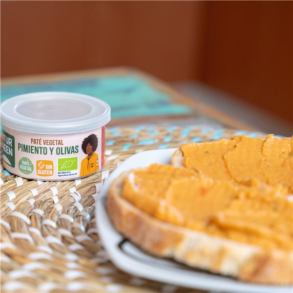 Pack 12x Paté de Pimiento y Olivas Bio 125 g NaturGreen-izquierda