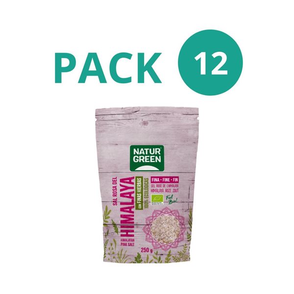 Pack 12x Sal del Himalaya Finas Hierbas 250g NaturGreen-izquierda